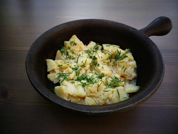 Krämig skånsk potatis i skål